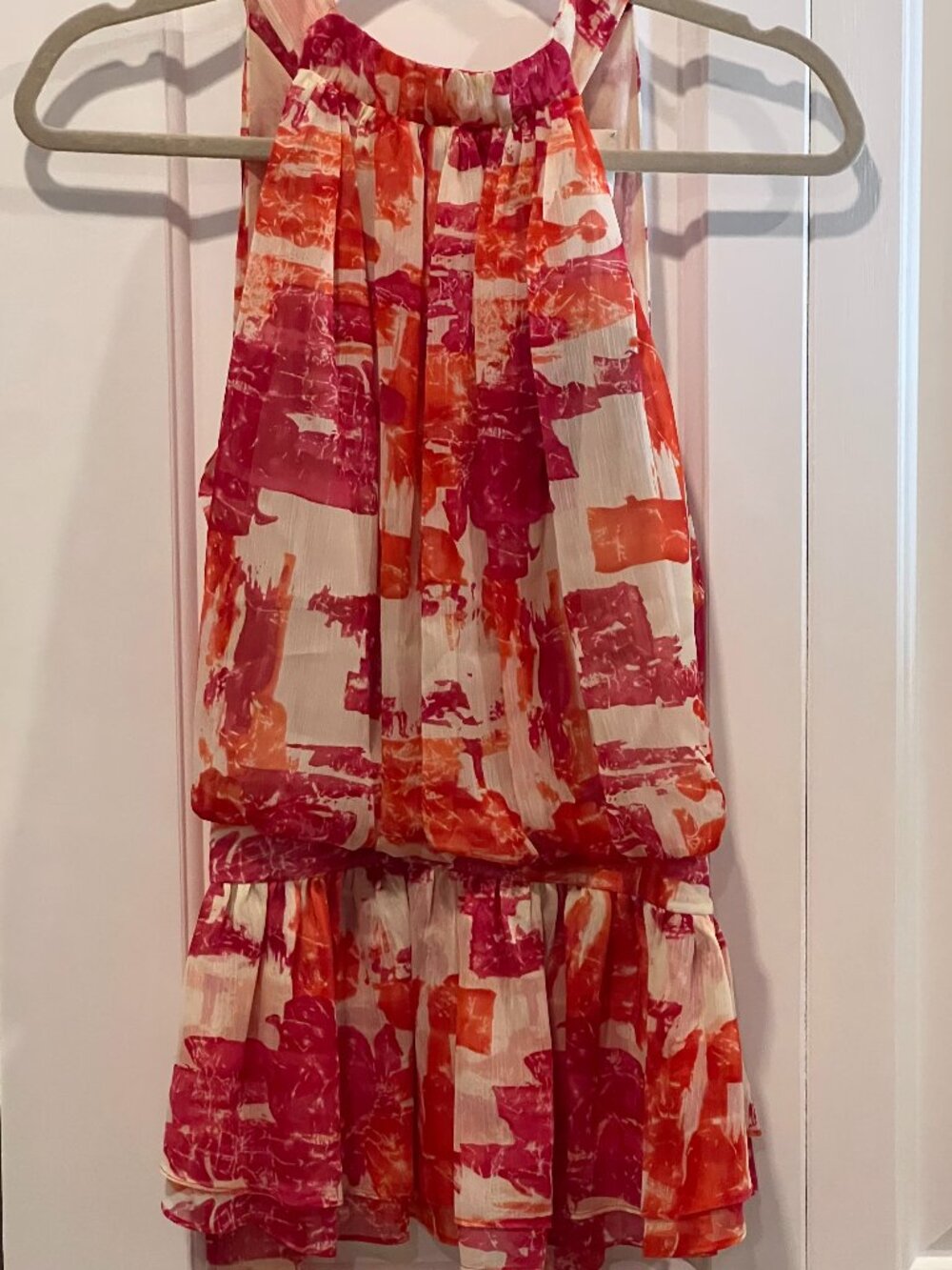 McGinn Abstract Brushstroke Halter Top – Size 6 – NWT